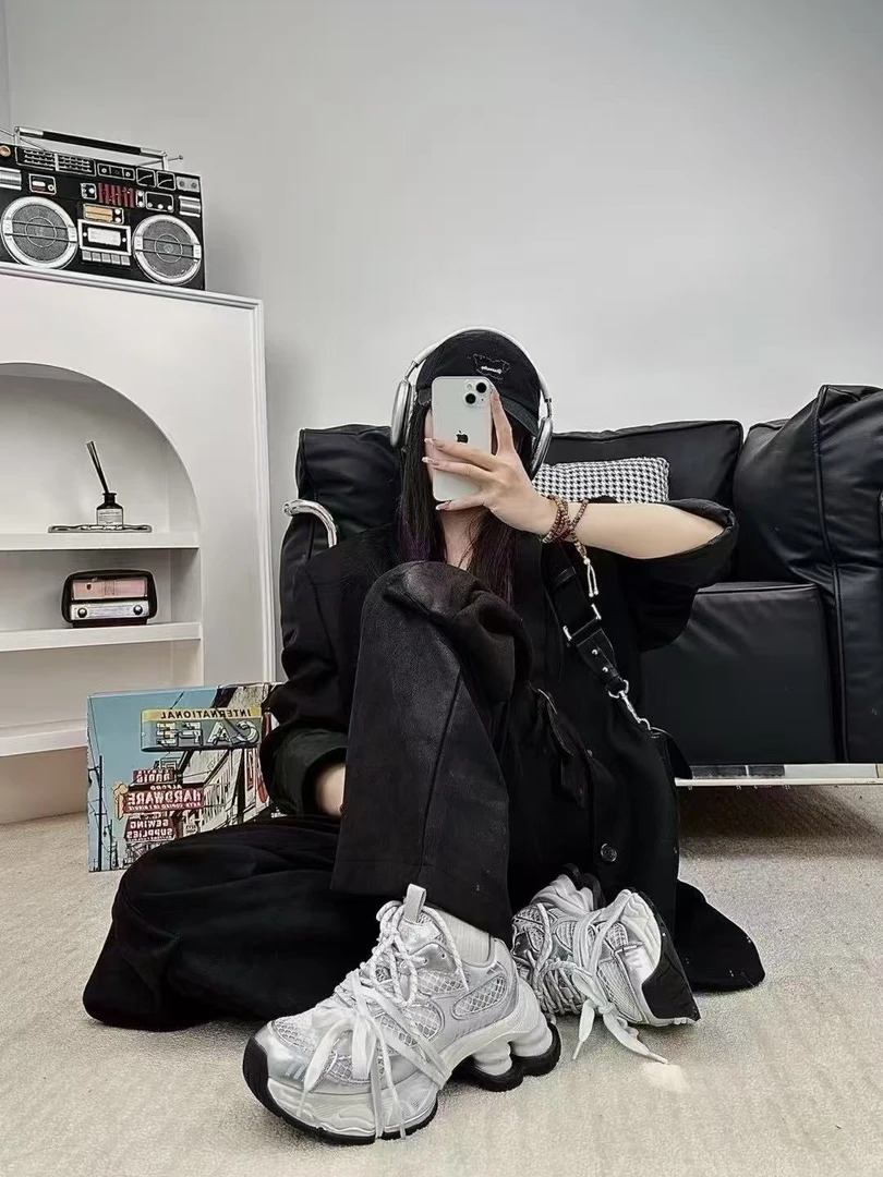 老爹鞋女梅花鞋面包鞋春夏休闲百搭