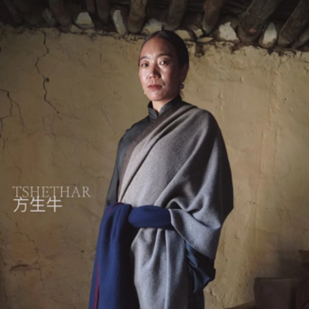 原料提取【2%】高海拔天上阿里的馈赠 100%牦牛绒 传统手工编织披肩