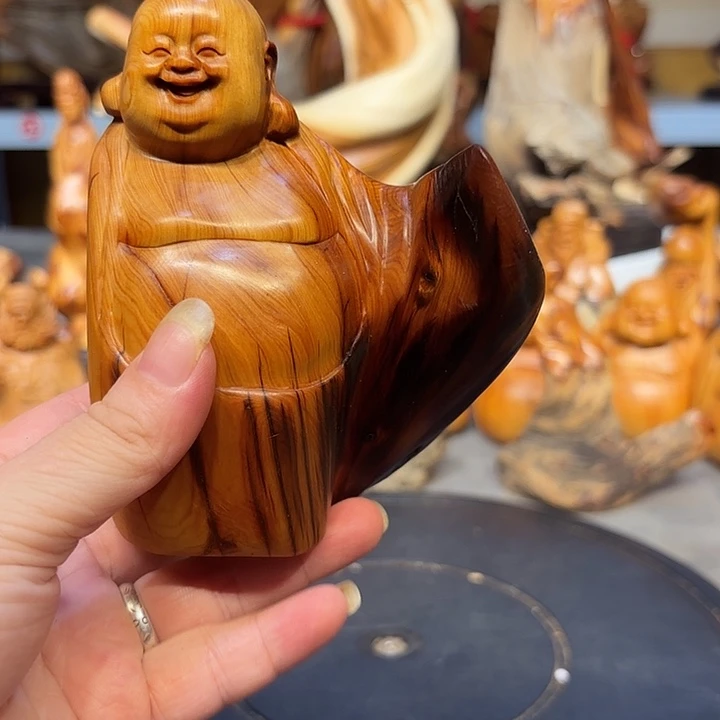 柏木太行崖柏弥勒佛