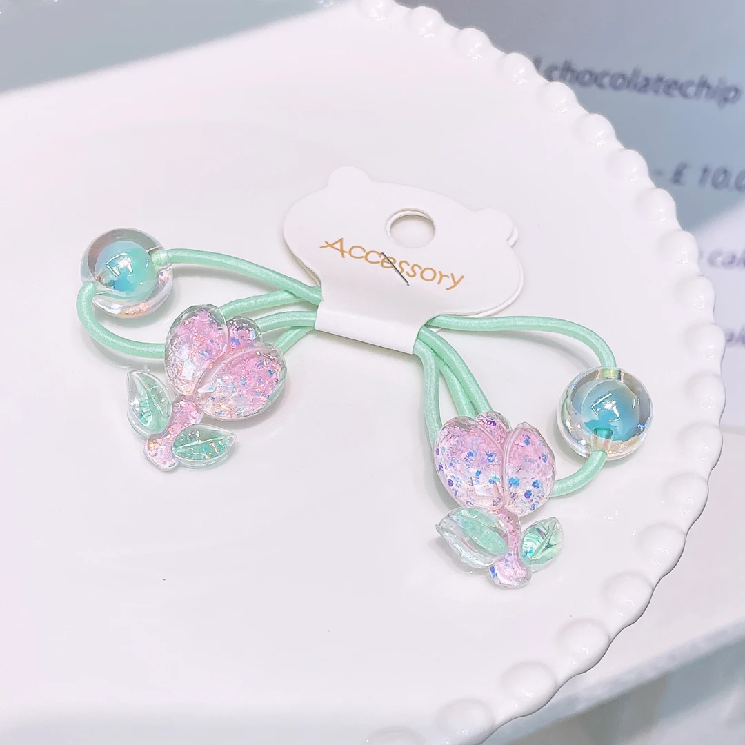 A-6702 bh  1对郁金香绕绕      发圈