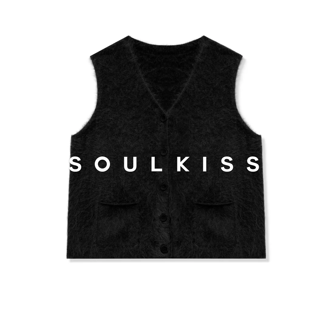 SOULKISS首发新品/限时7折 叠穿神器羊绒拉绒马甲背心