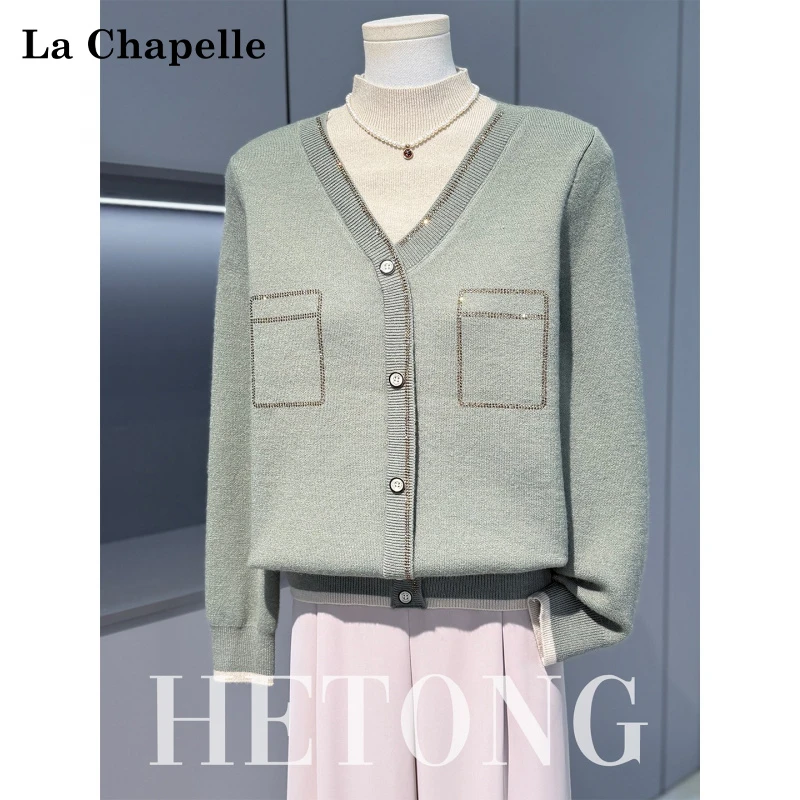 拉夏贝尔妈妈秋冬高档毛衣打底衫上衣中老年女装半高领针织衫内搭