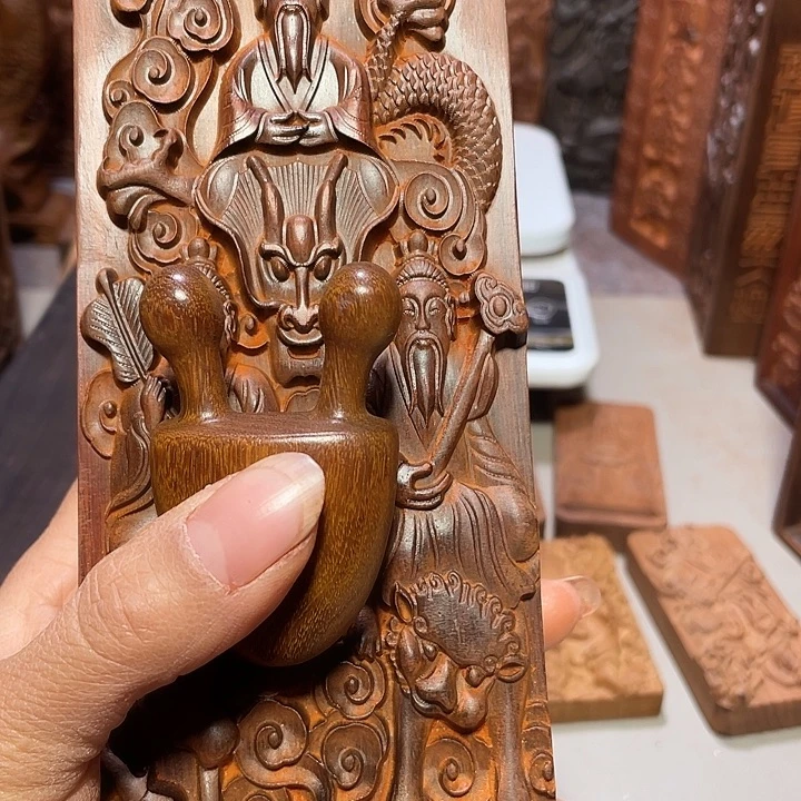 丹***莲非洲紫檀（红花梨）大号双面