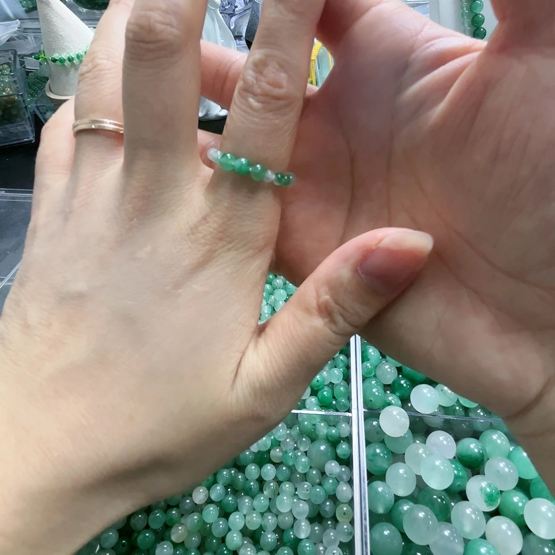 石英质玉手串未镶嵌珠子戒圈
