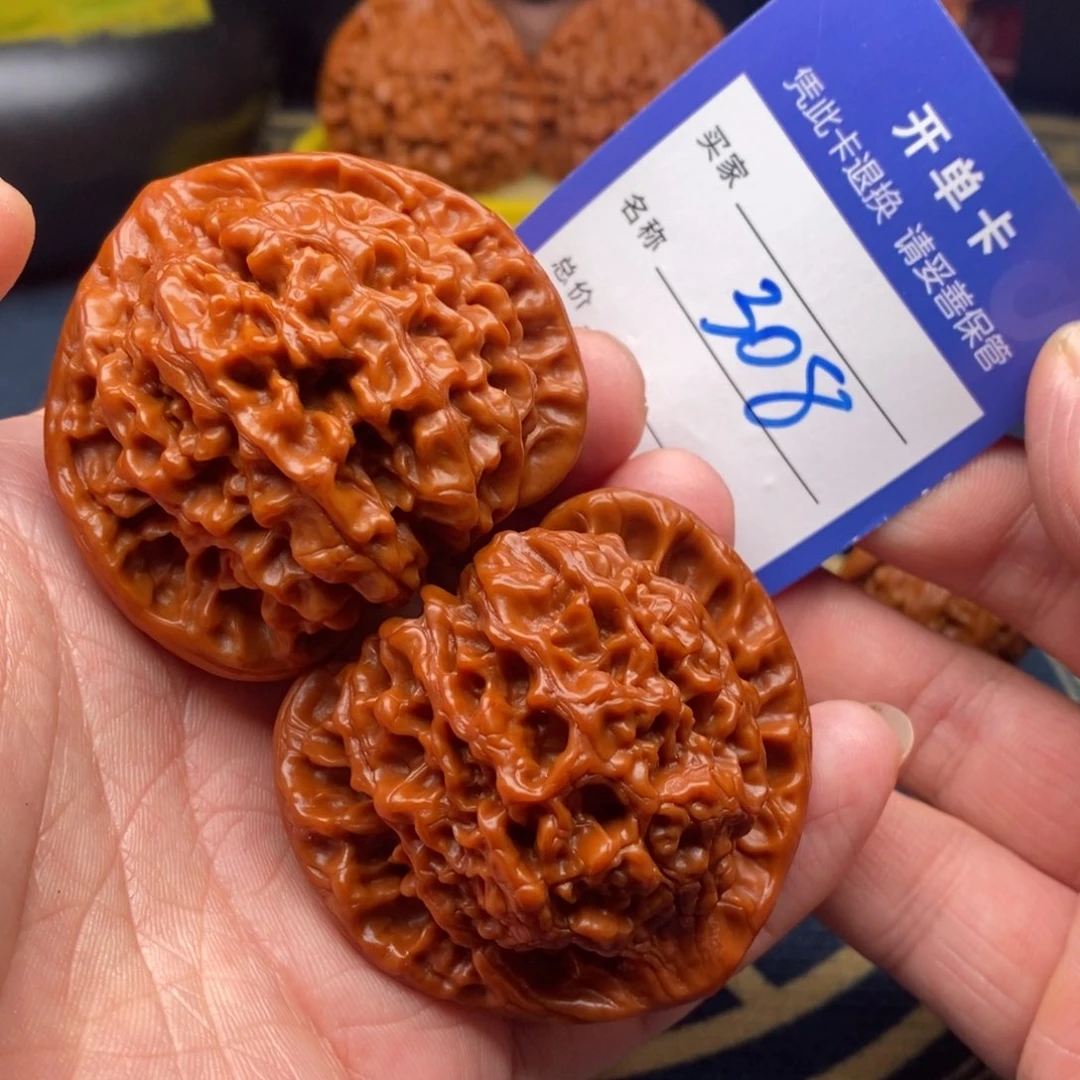 文玩核桃把件大****头官帽54