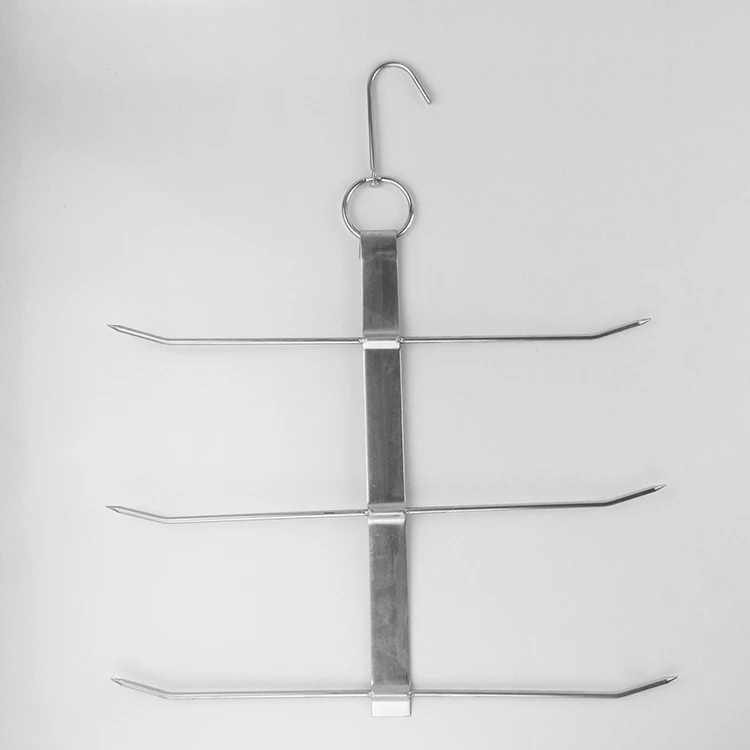 不锈钢三层鸡翅环烤翅烤鸡腿挂钩叉烧环叉烧钩