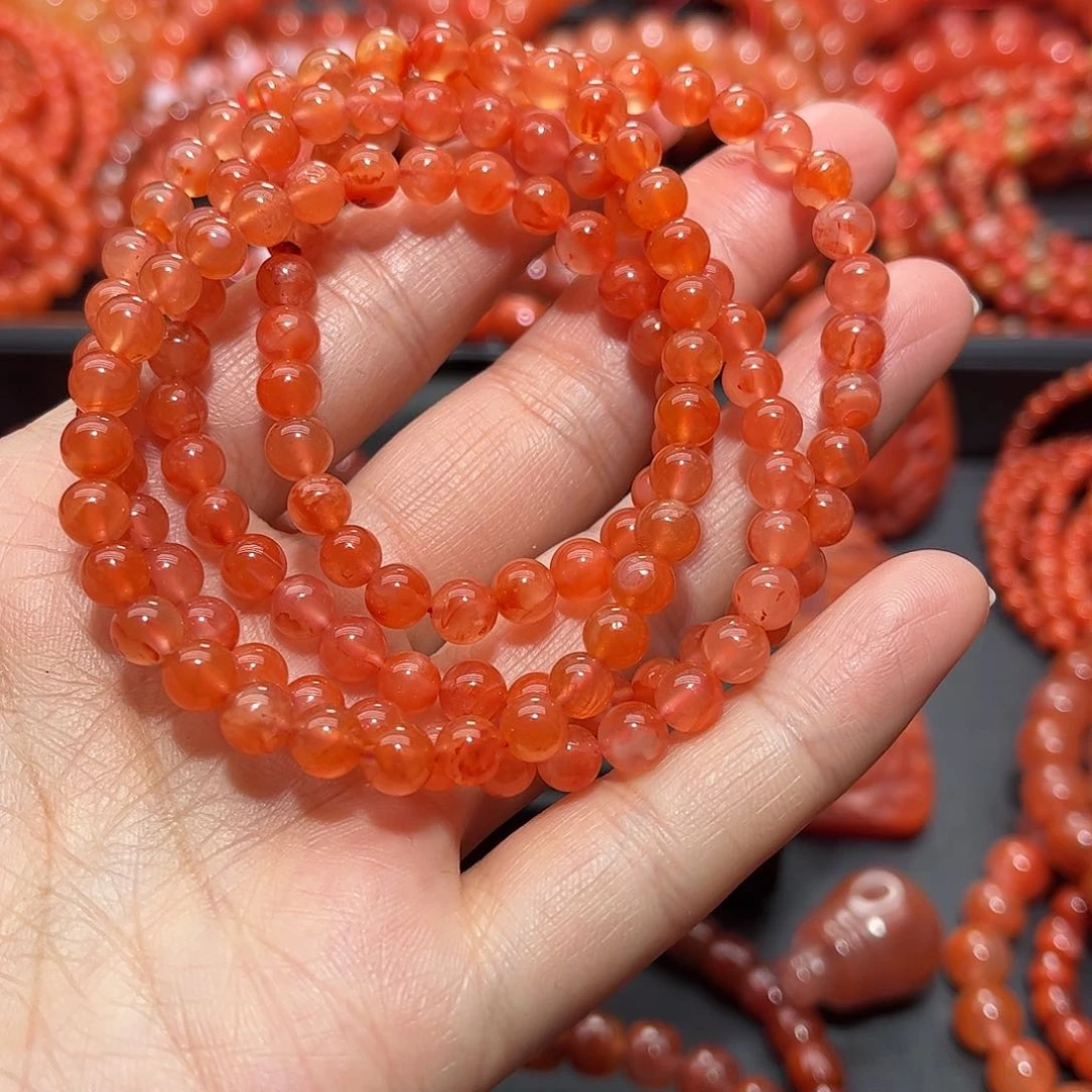 南红玛瑙手链未镶嵌