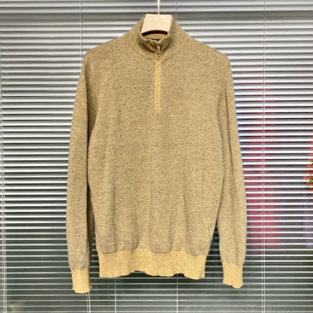 未使用 maje Loro Piana 毛衣 立领夹克 半拉链提花 50码 k374