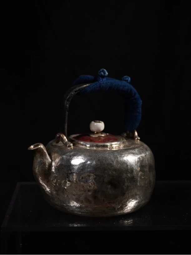 子阳银壶一张打古法锻造口打出日式泡壶提梁煮水壶900ml复古茶具