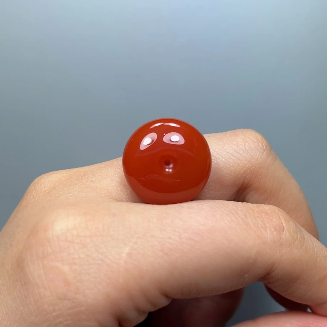 南红玛瑙柿子红平安扣未镶嵌