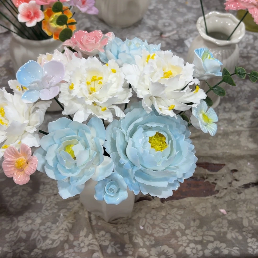 144 陶瓷花拍满20元发货退款要拉黑