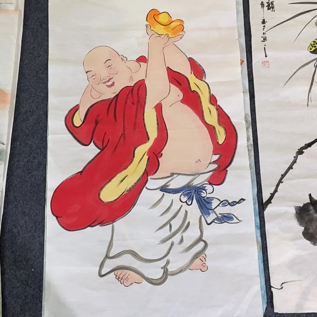 国画哥*儿三尺人物一副