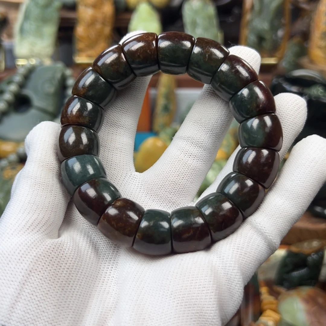 武***练岫岩河磨玉（透闪石质玉）未镶嵌手串