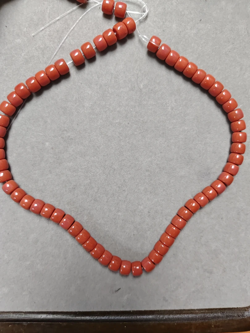 1275号精品红色卡8mm直切半成品链子