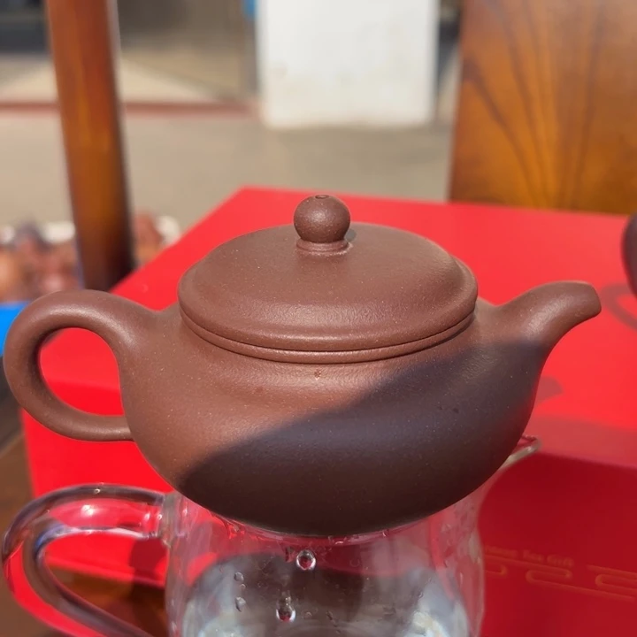 紫砂茶壶紫泥仿古200c c