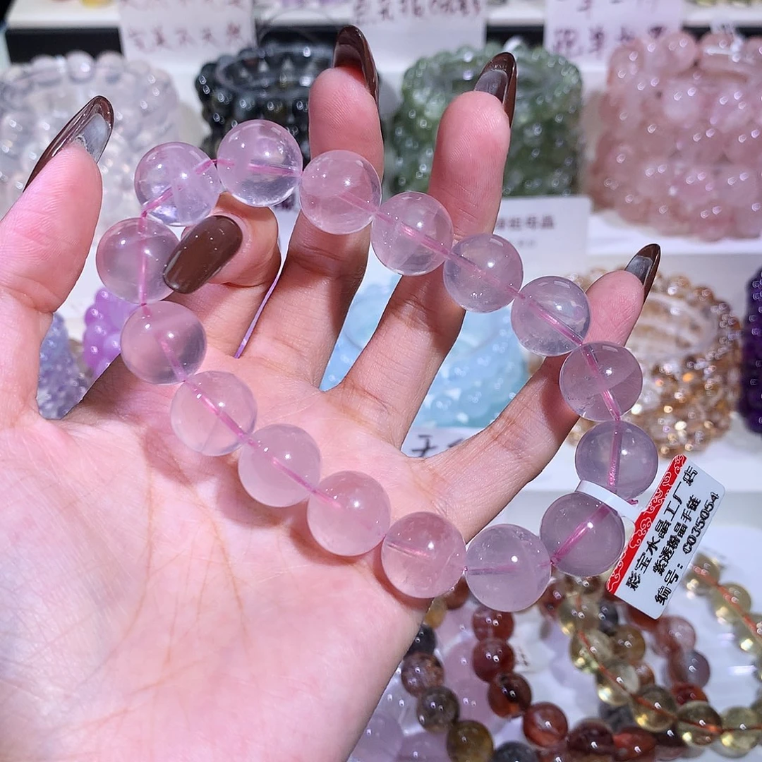 未镶嵌手链水晶14m紫马粉