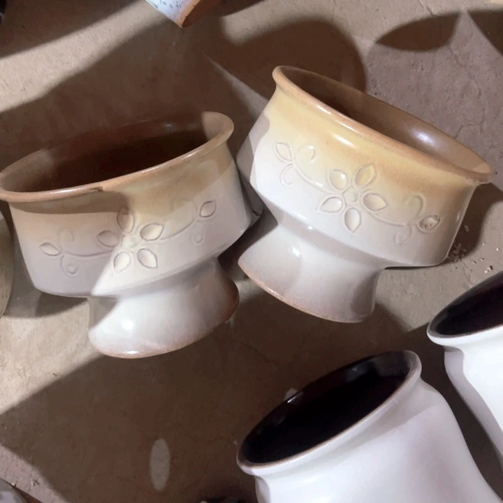 紫砂花盆口径21高度17两只正品