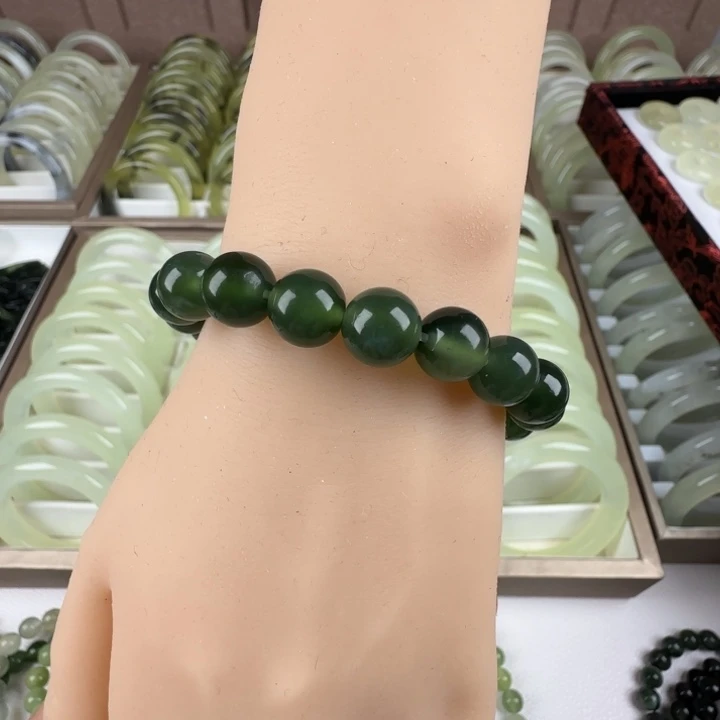 蛇纹石玉未镶嵌手链