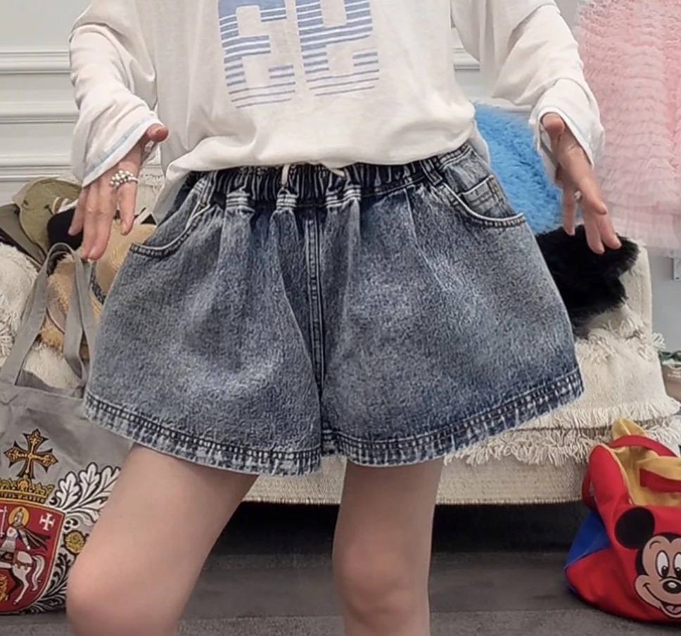 舜 韩代NO退换牛仔短裤