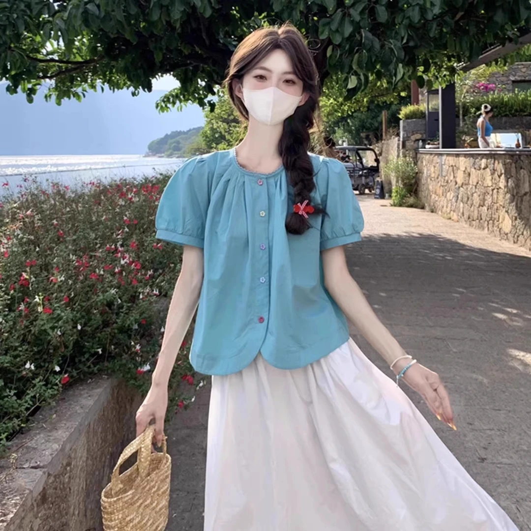 女童夏装多巴胺套装2025夏季新款洋气时髦高级感网红超好看两件套