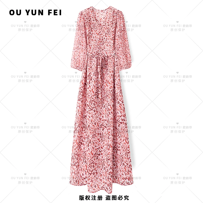 女装连衣裙气质轻奢时尚春夏保护设计师休闲女士夏季F1547