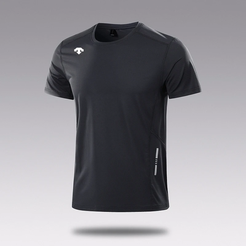 【原单直接拍】迪桑牌男女综合运动冰丝短袖T恤时尚基础大众速干衣