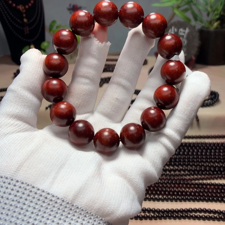 陈***笙手串/手链小叶紫檀15mm爆满金星