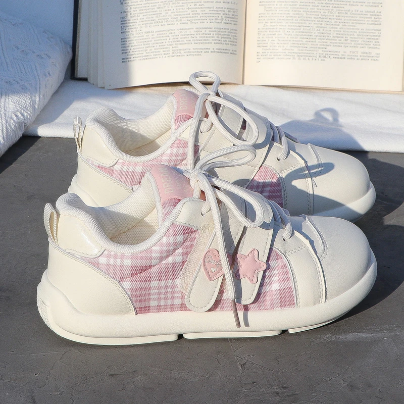 粉色jk帆布鞋女2025春夏季新款学生百搭休闲板鞋ins面包鞋女chic