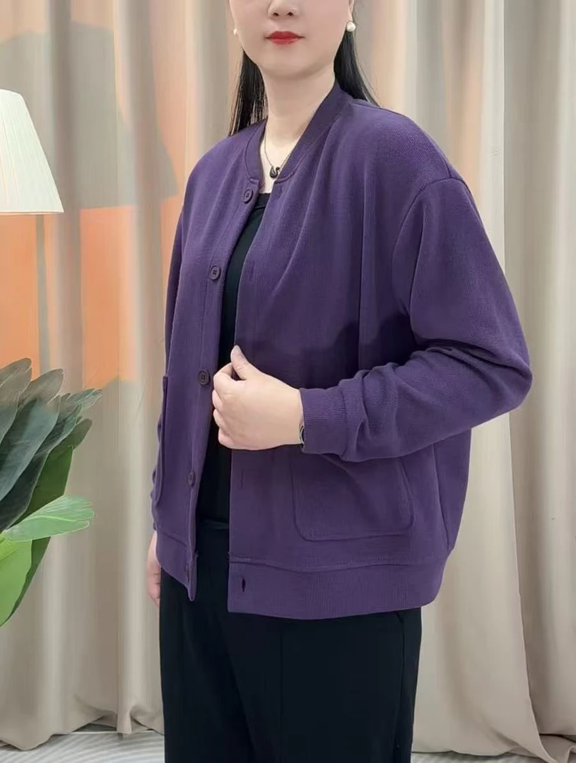 2025原创休闲短外套短款秋季通勤风女常规款宽松纯色百搭棒球服
