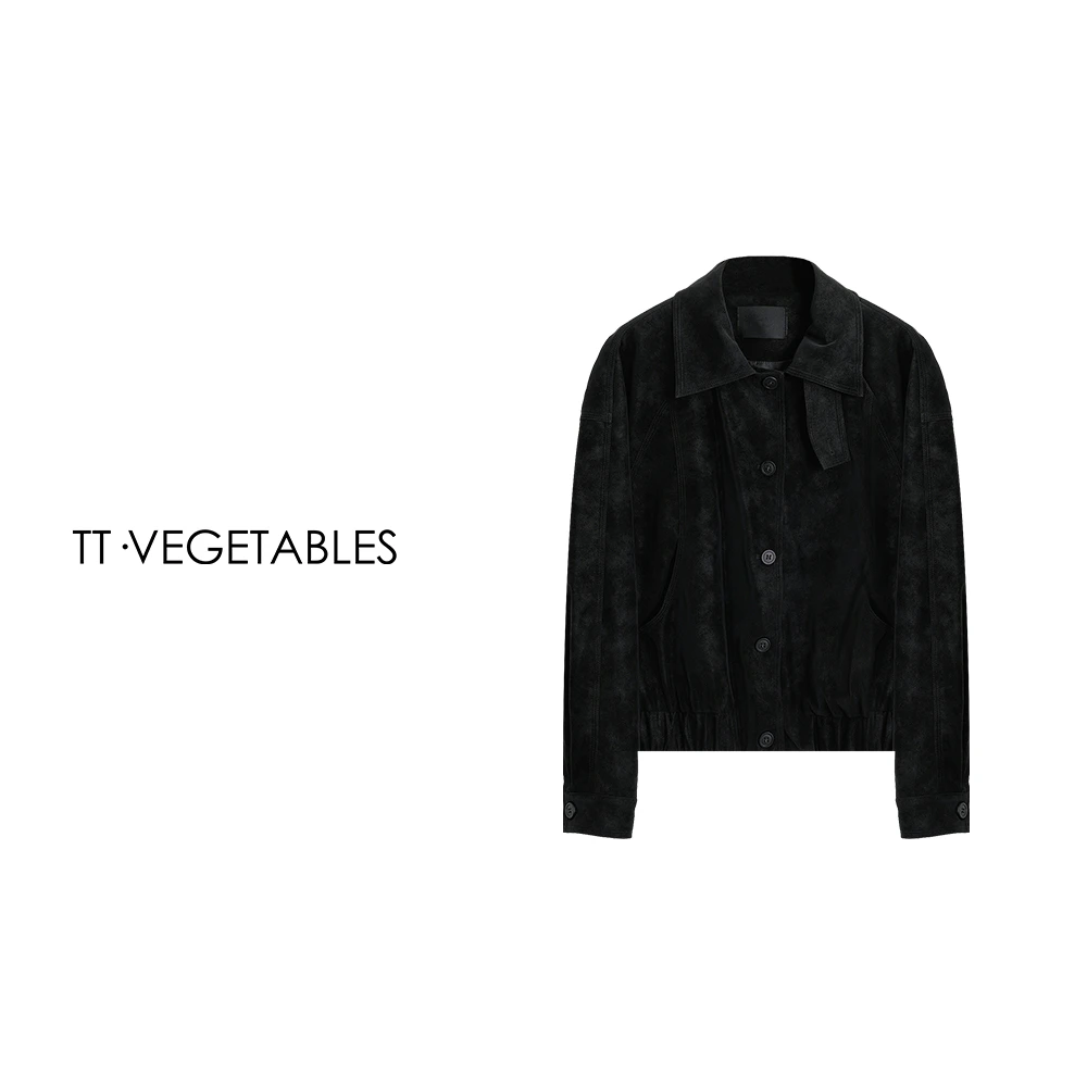 TT・VEGETABLES【序白】女士短外套长袖翻领长袖上衣521346