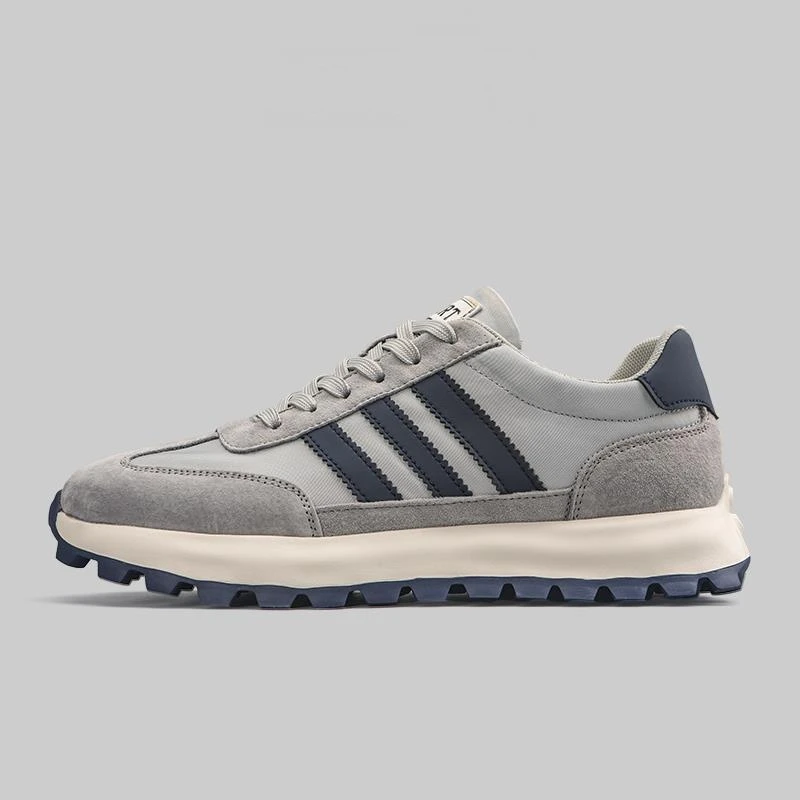 秋冬季高级男鞋爆款男士复古真皮阿甘运动休闲鞋厚底老爹潮鞋百搭