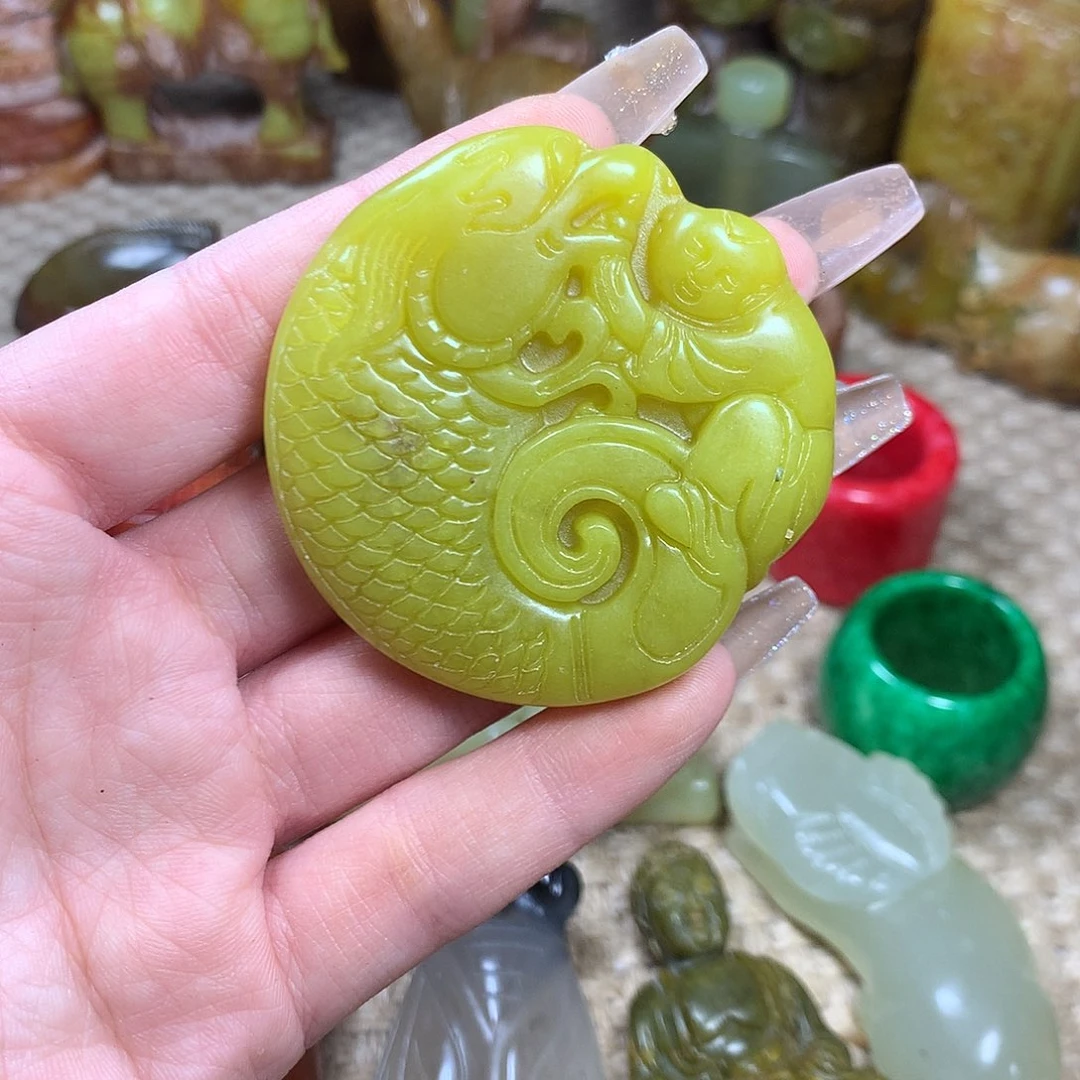 白玉菩提吊坠挂件