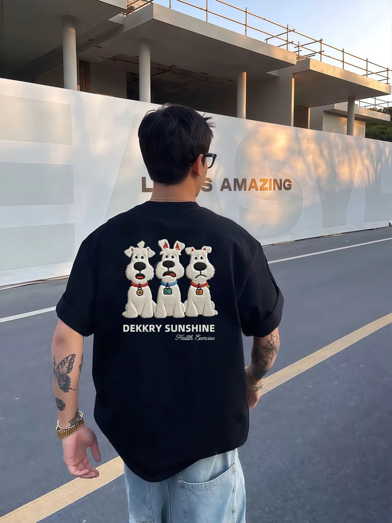 夏季重磅潮牌纯棉短袖T恤男女美式休闲百搭半袖宽松潮流透气上衣