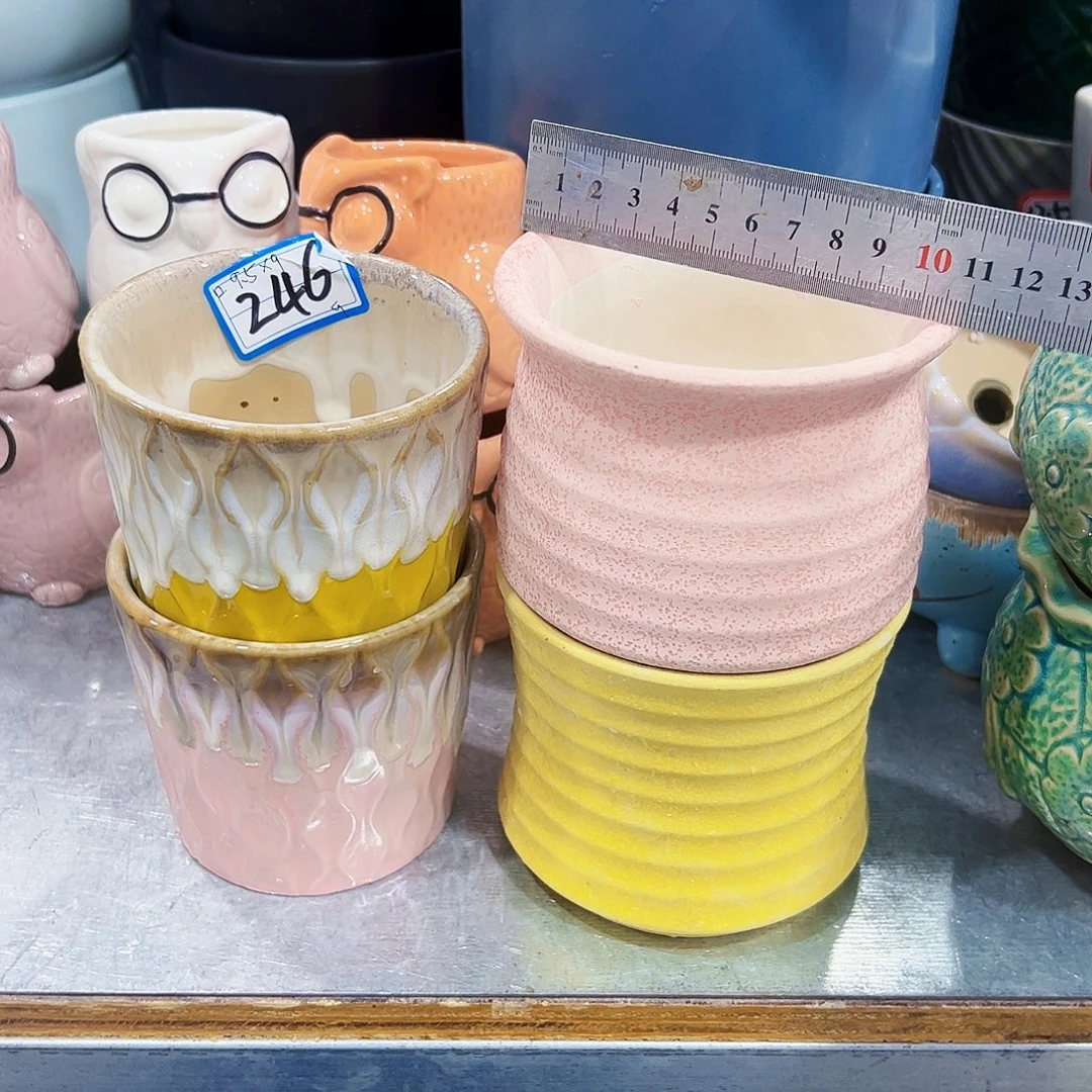 有孔外贸尾单陶瓷花盆凑单10米包邮