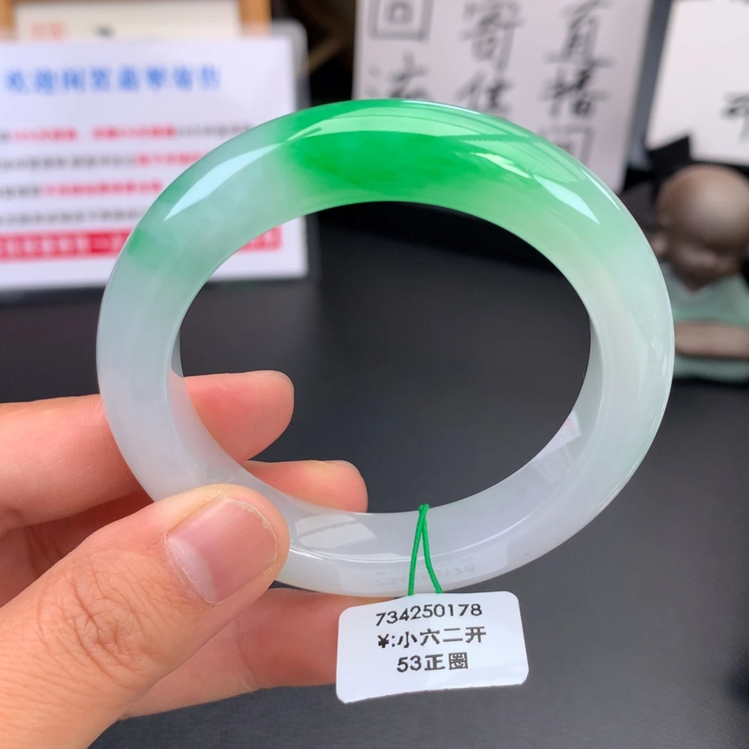 翡翠未镶嵌手镯【一手上新】阳春白雪询价