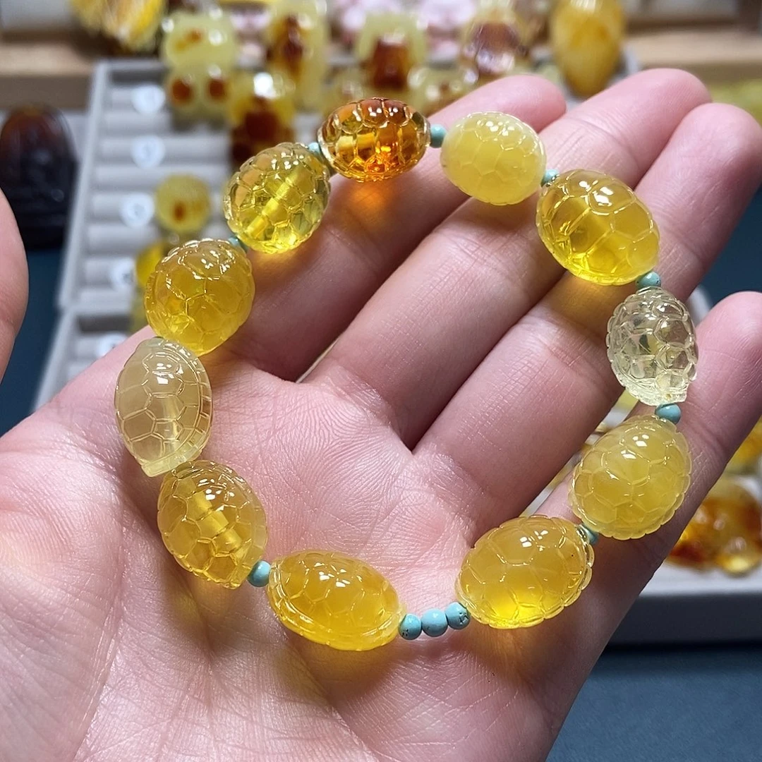 琥珀未镶嵌裸石天然琥珀蜜蜡吊坠