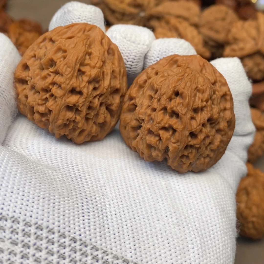 把件文玩核桃三角将38