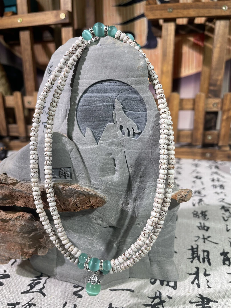 星月小米珠脖挂长串