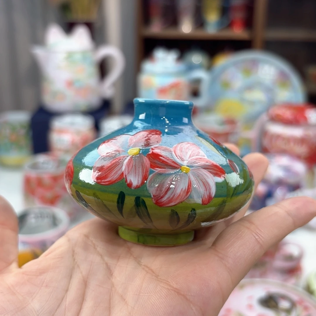景德镇手绘高温釉下彩陶瓷茶具