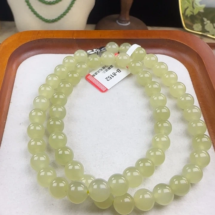 和田玉（糖玉）未镶嵌手链卡8蜂蜜水项链