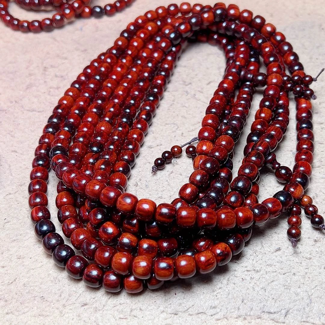 手串/手链小叶紫檀89琴料火焰纹鳞底金星头货孤品108颗