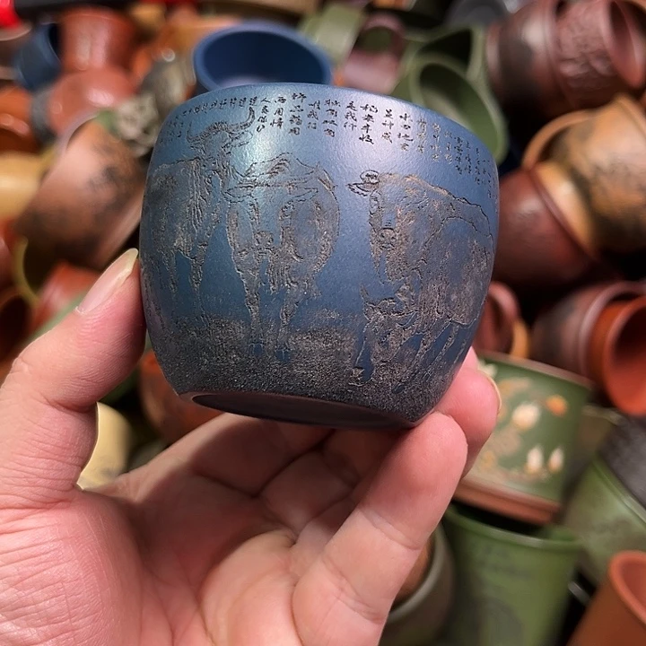 紫砂茶杯全手工紫砂主人杯