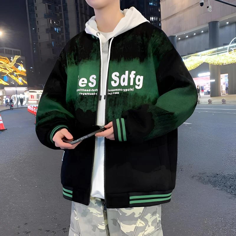 棒球服外套男青少年学生春秋季韩版潮流时尚男孩休闲男装宽松夹克