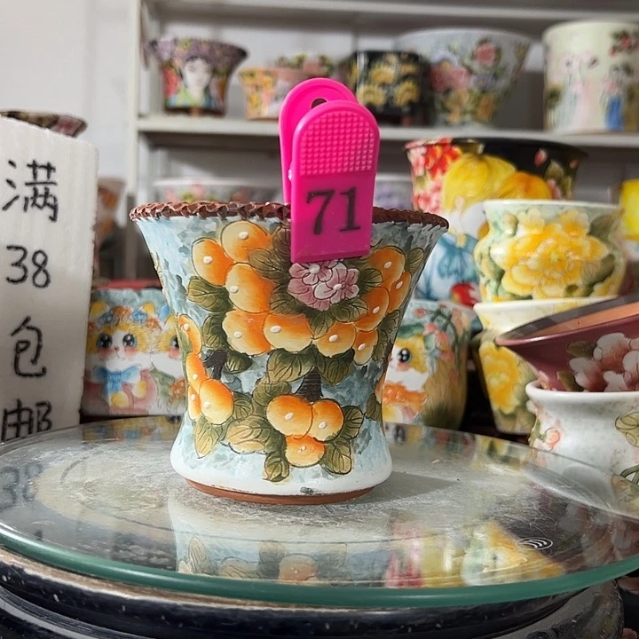 景德镇手绘花盆幸运花盆
