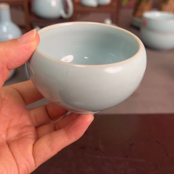 瓷片原产地原矿原釉天青色