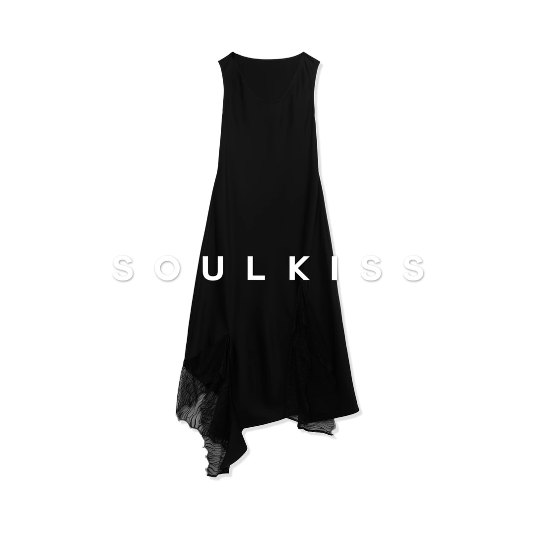 SOULKISS首发新品/限时7折 叛逆千金蕾丝拼接醋酸连衣裙/上衣