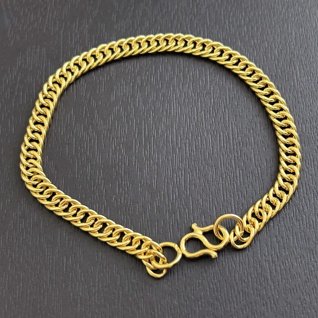 足银手链 【店长专享】足银马编链双扣手链SL438