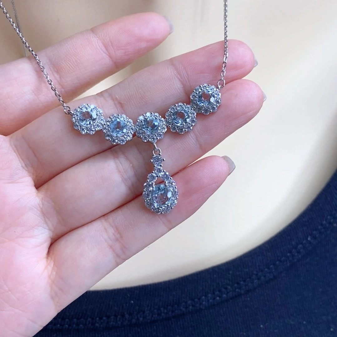 银S925镶嵌吊坠吊坠托帕石