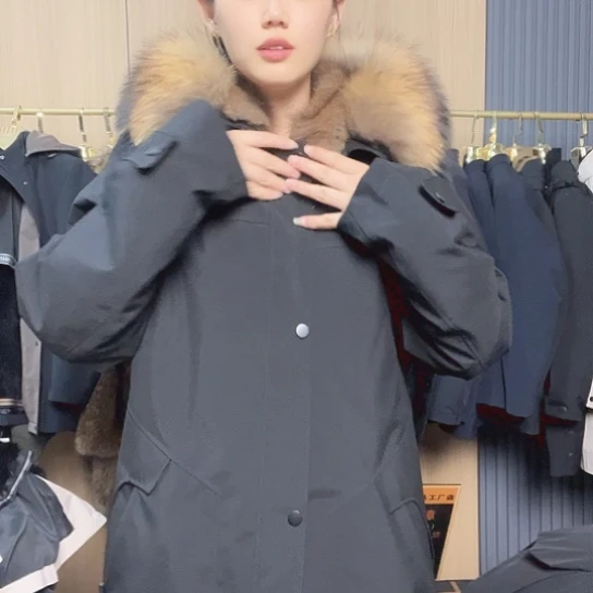 长款青根貂派克服