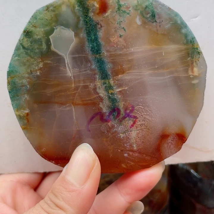 定制玛瑙叶**画定制水草玛瑙手镯